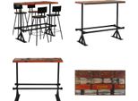 Vidaxl Set Da Bar 5 Pezzi In Legno Massiccio Antico Multicolore - Set Da Bar - Set Da Bar - Tavolo E Sgabello Da Bar - Tavolo Da Bar