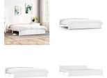 Vidaxl Letto In Legno Massiccio Bianco 180X200 Cm - Struttura Letto - Letto - Struttura Letto In Legno