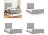 Vidaxl Giroletto Con Testiera In Tessuto Grigio Chiaro 120X200 Cm - Giroletto Con Testiera - Giroletti Con Testiere - Giroletto - Letto Con Testiera