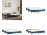 Vidaxl Struttura Letto Blu Scuro 140X200 Cm In Velluto - Struttura Letto - Cornici Letto - Struttura Letto - Letto