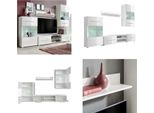 Vidaxl Mobile Tv A Parete A Cinque Pezzi Con Illuminazione A Led Bianco - Vetrina A Muro - Vetrine A Muro - Mobili Tv - Mobile Tv