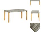 Vidaxl Panchina Da Giardino 120 Cm In Poly Rattan Grigio E Legno Massiccio Di Acacia - Panchine Da Giardino