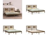 Vidaxl Letto In Legno Massiccio Marrone Miele 200X200 Cm - Struttura Letto - Letto - Letto - Letto In Legno Massiccio