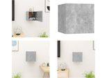 Vidaxl Mobile Tv A Parete Grigio Cemento 30,5X30X30 Cm - Mobile Tv - Mobile Tv - Mobile Tv - Armadi Tv