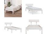 Vidaxl Letto In Legno Massiccio Di Pino Bianco 90X190 Cm - Struttura Letto - Letto - Struttura Letto In Legno