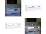 Vidaxl Mobile Tv Con Luci Led Bianco 120X35X40 Cm - Mobile Tv - Mobile Tv - Mobile Tv Con Luci Led - Mobile Tv Con Luci Led