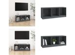 Vidaxl Mobile Tv Grigio 104X33X41 Cm In Legno Di Pino Massiccio - Mobile Tv - Mobili Tv - Mobili Tv - Mobili Tv