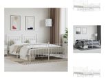 Vidaxl Struttura Letto Con Testiera E Pediera In Metallo Bianco 183X213 Cm - Letti E Strutture Letto