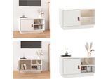 Vidaxl Mobile Tv Bianco 70X34X40 Cm In Pino Massiccio - Mobile Tv - Mobile Tv - Mobili Tv - Porta Tv
