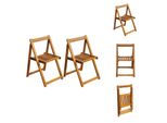 Vidaxl Sedie Da Giardino Pieghevoli 2 Pz. Legno Massiccio Di Acacia - Sedie Da Giardino