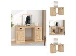 Vidaxl Tavolino Da Toilette Con Specchio In Rovere Sonoma 130X50X132,5 Cm - Tavolini Da Toilette