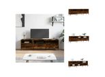 Mobile Tv Vidaxl Rovere Fumé 150X30X44,5 Cm Materiale A Base Di Legno - Mobili Tv