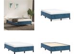 Vidaxl Struttura Letto Blu Scuro 120X200 Cm In Velluto - Struttura Letto - Cornici Letto - Struttura Letto - Letto