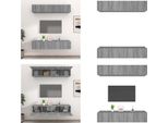 Vidaxl Mobili Tv 4 Pz. Grigio Sonoma 80X30X30 Cm Materiale A Base Di Legno - Mobile Tv - Mobile Tv - Mobile Tv A Parete - Mobile Tv