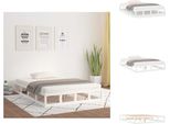 Vidaxl Letto In Legno Massiccio Bianco 140X200 Cm - Letti & Reti