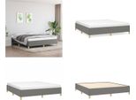 Vidaxl Struttura Letto Grigio Scuro 160X200 Cm In Tessuto - Struttura Letto - Cornici Letto - Struttura Letto - Letto