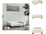 Vidaxl Letto Per Cani Crema 70X48X22 Cm In Velluto - Letti Per Cani