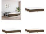 Vidaxl Struttura Letto In Tessuto Marrone Scuro 200X200 Cm - Struttura Letto - Cornici Letto - Struttura Letto - Letto