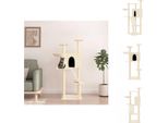 Vidaxl Albero Tiragraffi Con Tiragraffi In Sisal Crema 143 Cm - Alberi Tiragraffi