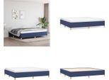 Vidaxl Struttura Letto Blu 200X200 Cm In Tessuto - Struttura Letto - Cornici Letto - Struttura Letto - Letto