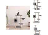 Vidaxl Albero Tiragraffi Con Tiragraffi In Sisal Grigio Chiaro 82,5 Cm - Alberi Tiragraffi