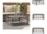 Vidaxl Tavolo Da Giardino Antracite 70X70X34 Cm In Poly Rattan - Elementi Per Divani Da Giardino