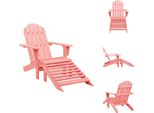 Vidaxl Sedia Da Giardino Adirondack Con Poggiapiedi In Legno Massiccio Di Abete Rosa - Sedie Da Giardino