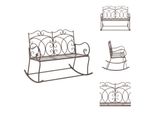 Vidaxl Panchina Da Giardino 104 Cm In Ferro Marrone Antico - Panchine Da Giardino