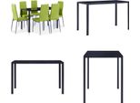 Vidaxl Gruppo Da Pranzo 7 Pezzi Verde - Tavolo E Sedie Da Pranzo - Tavoli E Sedie Da Pranzo - Gruppo Da Pranzo - Gruppi Da Pranzo