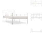 Vidaxl Struttura Letto In Metallo Bianco 100×200 Cm - Letti E Strutture Letto