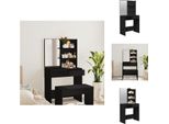 Vidaxl Tavolino Da Toilette Con Specchio Nero 74,5X40X141 Cm - Tavolini Da Toilette