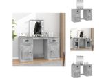 Vidaxl Tavolino Da Toilette Con Luci Led Grigio Cemento 130X50X132,5 Cm - Tavolini Da Toilette