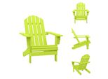 Vidaxl Sedia Da Giardino Adirondack In Legno Massiccio Di Abete Verde - Sedie Da Giardino