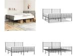 Vidaxl Giroletto Con Testiera E Pediera In Metallo Nero 183X213 Cm - Giroletto - Cornici Per Letti - Giroletto - Letto