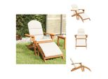 Vidaxl Sedia Da Giardino Adirondack Con Poggiapiedi In Legno Massiccio Di Acacia - Sedie Da Giardino