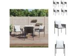 Vidaxl Sedie Da Giardino Con Cuscini 4 Pz. Marrone 54X61X83 Cm Poly Rattan - Sedie Da Giardino