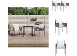 Vidaxl Sedie Da Giardino Con Cuscino 2 Pz. Marrone 54X61X83 Cm Poly Rattan - Sedie Da Giardino