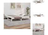 Vidaxl Letto Da Giorno Allungabile Bianco 2X(100X200) Cm In Legno Di Pino Massiccio - Letti E Strutture Letto