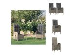 Vidaxl Sedie Da Giardino 2 Pz. Poly Rattan Grigio - Sedie Da Giardino