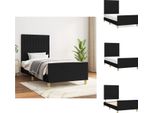 Vidaxl Struttura Letto Con Testiera In Tessuto Nero 90X200 Cm - Letti E Strutture Letto