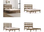 Vidaxl Letto In Legno Massiccio Pino Marrone 200X200 Cm - Struttura Letto - Letto - Struttura Letto In Legno
