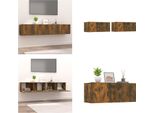 Vidaxl Mobili Tv 2 Pz. Rovere Fumé 80X30X30 Cm Materiale A Base Di Legno - Mobile Tv - Mobile Tv - Mobile Tv - Supporto Tv