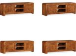 Vidaxl Mobile Tv In Legno Massiccio Con Finitura Color Miele 120X30X40 Cm - Mobile Tv - Mobile Tv - Mobili Tv - Mobili Tv - Credenza