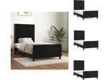 Vidaxl Struttura Letto Con Testiera Nera 90X200 Cm In Velluto - Letti E Strutture Letto