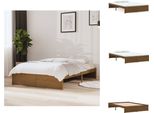 Vidaxl Letto In Legno Massiccio Marrone Miele 120X190 Cm - Letti E Strutture Letto