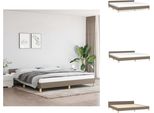 Vidaxl Struttura Letto Con Testiera In Tessuto Taupe 200X200 Cm - Letti E Strutture Letto