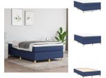 Vidaxl Letto Boxspring Blu 120X200 Cm In Tessuto - Letti E Strutture Letto