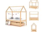 Vidaxl Lettino Con Cassetto In Pino Massiccio 70X140 Cm - Lettini Per Bambini E Ragazzi