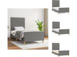 Vidaxl Struttura Letto Con Testiera In Tessuto Grigio Scuro 80X200 Cm - Letti E Strutture Letto