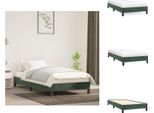 Vidaxl Struttura Letto Verde Scuro 100X200 Cm In Velluto - Letti E Strutture Letto